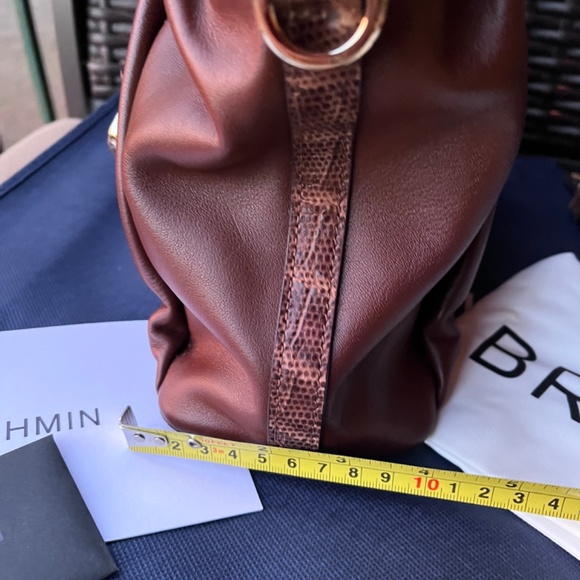 NWT HTF Brahmin Small Elaine Pecan Haiku Satchel - Picture 7 of 16